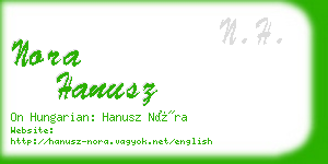 nora hanusz business card